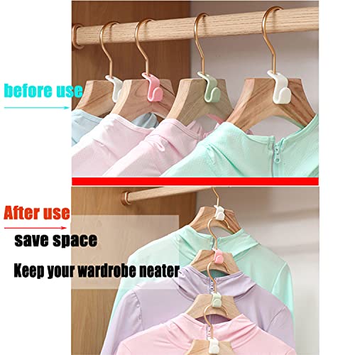 30 Pcs Clothes Hanger Connector Hooks for Space Saving Cascading Clothes Hangers Extender Assist Hooks for Clothes Organizer for Closet