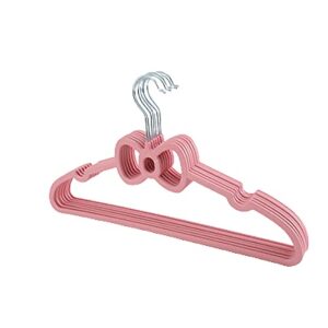 NC Pink Heart-Shaped Bow Love Plastic Clothes Hanger Household Anti-Skid Student Dormitory Anti-Skid Clothes Hanging Support Love Heart-Shaped White