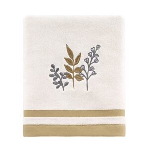 avanti linens collection sketched flowers bathroom accessories, hand towel, white