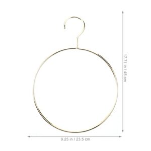 Round Metal Hangers Bikini Hangers Simple Belt Ring Hanger Scarf Hanger for Bedroom Closet ( Golden ) Clothes Organizer Holders for Home