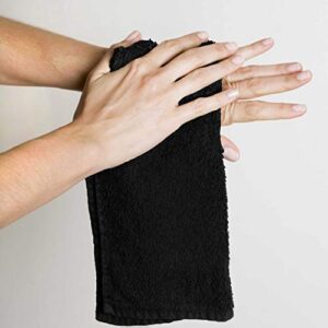 Utopia Towels PK24 Salon Towels & 24PK Washcloths Black