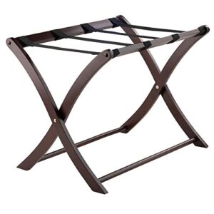 Winsome Scarlett Cappuccino Luggage Rack & 92436 Luggage Rack with Shelf