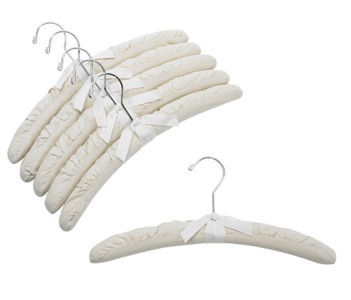 Only Hangers Natural Canvas Padded Hangers w/ Chrome Hook