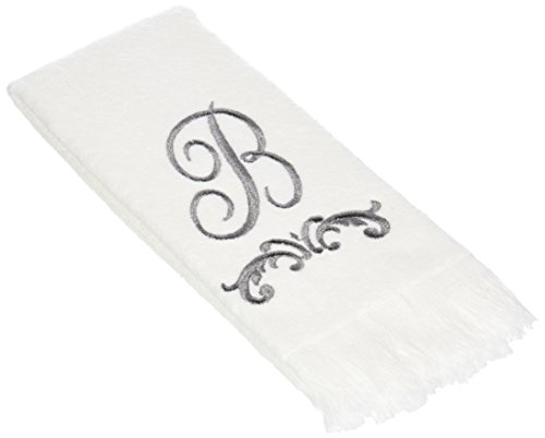 Avanti Linens - Fingertip Towel, Soft & Absorbent Cotton Towel (Monogram Collection, Initial B)