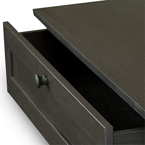 BOWERY HILL Contemporary 3 Door Shoe Cabinet in Dark Brown