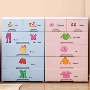 Bamsod Clothing Label Wardrobe Classification Tips Storage Organizing Decals Kids Drawer Decor Sticker (Grils)