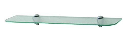 Shelf-Made KT-0134-624SN Glass Shelf Kit, Satin Nickel, 6-Inch by 24-Inch