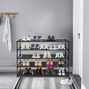 LOPJGH Shoe Racks,39-Inch Super Wide and Extra Large Combined Simple Shoe Rack 5-Tier 30-Pair Shoe Rack Cubby Organizer,Non-Woven Fabric Shoe Storage Cabinet (black)