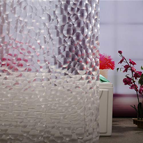 Adwaita Newest Design Shower Curtain Liner, Plastic 3D Bubbles Shower Curtain Liner,No Odors, Eco Friendly (Clear Bubbles)