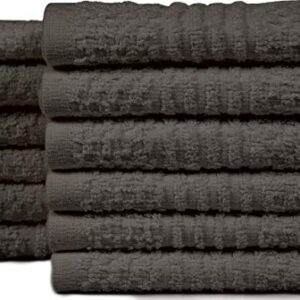 Bliss Casa Grey Washcloths Set (12 x 12 Inch, 12 Pack) – 100% Cotton Washcloths for Face, Highly Absorbent Soft Face Towels, and Quick Drying Fingertip Towels for Daily Use (Emerson, Grey)