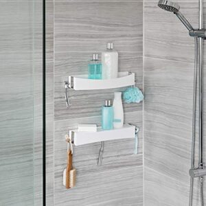 Better Living Products Clever Shower Shelf, White/Chrome