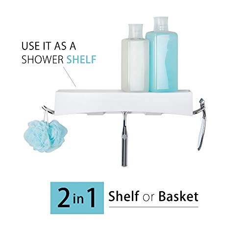 Better Living Products Clever Shower Shelf, White/Chrome