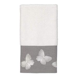 avanti linens - fingertip towel, soft & absorbent cotton towel (yara collection, white)