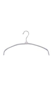 16 inch white metal non-slip rubberized hanger - pack of 20
