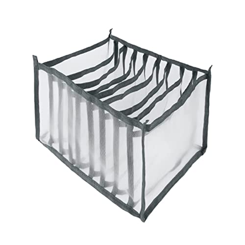 BOLIANG Collapsible Wardrobe Clothes Organizer Mesh Divider Clothes Storage Box Closet Organizer Organizers,Gray T-Shirt Skirt 9 grids