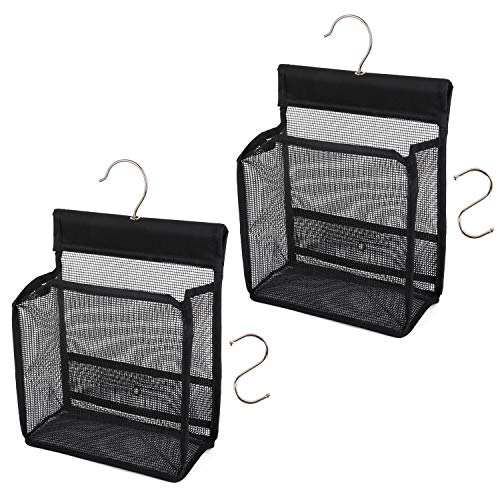 Reoean Serial Type Mesh Shower Caddy, Hook Type Mini Storage Basket, Hanging Mesh Fitness Swimming Storage Basket (2)