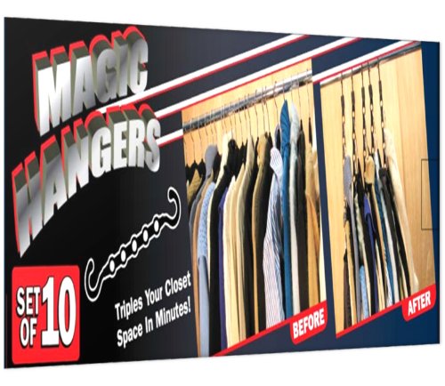 Closet Complete Magic Cascading Hangers, TV Item, Set of 10