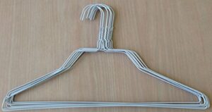 procare 10 standard white color metal wire clothes shirt hangers 18 inch 14.5 gauge