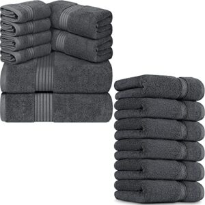 utopia towels 6x bath towels, 2x hand towels & 4x washcloths