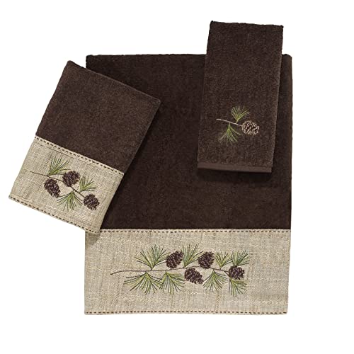 Avanti Linens - Fingertip Towel, Soft & Absorbent Cotton, Nature Inspired Bathroom Accessories (Pine Branch Collection)