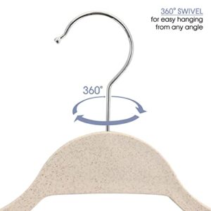 Elama Home 20 Piece Biodegradable Coat Hangers in Wheat (ELH-20)