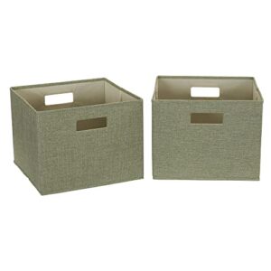 household essentials storage cubes 2 pack, celery, green