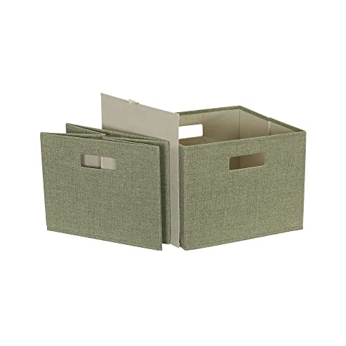 Household Essentials Storage Cubes 2 Pack, Celery, Green