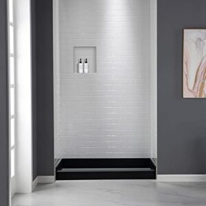 Woodbridge Ready for Tile Shampoo Soap Single Niche 16" x 14", SW1614 Shelf,Black