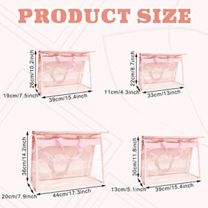 12 Pack Dust Bags for Handbags,Clear Handbag Storage Organizer with 12 Hooks Purse Dust Cover Storage Bag 4 Sizes Handbag Protector Bag for Closet (Gray+Pink+Yellow)
