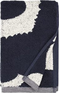 marimekko - unikko terry cotton guest towel (blue poppy)