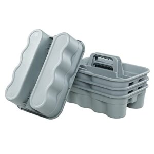 Cinkyou 4-Pack Commercial Deluxe Carry Caddy, Plastic Cleaning Tool Caddy