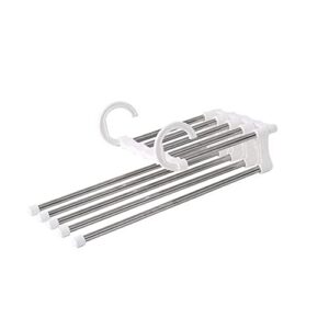 steel multifunction retractable pants rack trouser hanger multi-layer five pants rack one hanging in storage