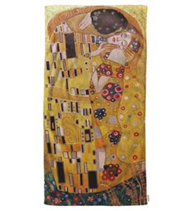 ofloral hand towels cotton washcloths gustav klimts the kiss oil painting art comfortable super-absorbent soft towels for bathroom beach kitchen spa gym yoga face towel 15x30 inch,