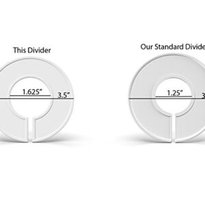 discount sizing Round Rack Size Divider - Larger Inside Diameter- Blank White (100)