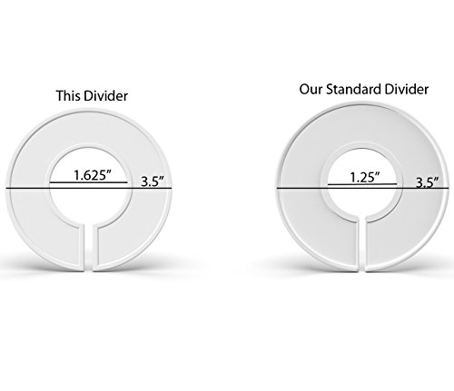 discount sizing Round Rack Size Divider - Larger Inside Diameter- Blank White (100)
