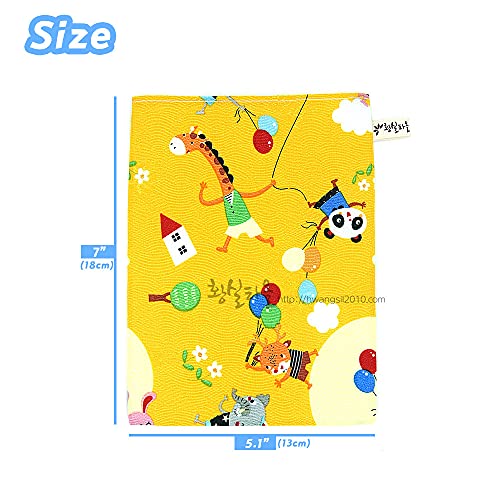 Hwangsil Scrub Towel Korean Exfoliating Towel Bath Washcloth 4pcs Soft Skin Care Square Type Lamoure Zoo Design Bath Washcloth 4pcs Square Type Lamoure Zoo Design