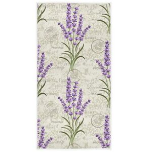 retro lavender stamp purple hand towels 16x30 in spring summer flowers bathroom towel ultra soft highly absorbent grungy floral small bath towel kitchen dish guest towel home bathroom decorations