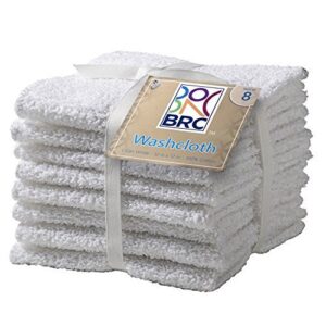 best ride on cars brc multi pack 100% cotton 12x12 white washcloths, 8 piece set, makes a great gift!