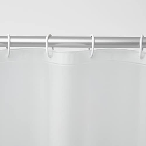 Clorox Treated Premium White Shower Curtain Liner 70"x72" with Weighted Magnetic Hem and 12 Hooks, Lightweight Waterproof PEVA for Bathroom Tubs and Stalls, Machine Washable