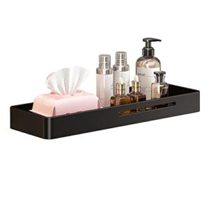 dancrul shower caddy floating shelves - bathroom wall organizer black shower shelf for inside shower,16 inch