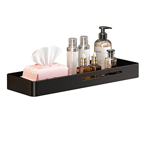 dancrul Shower Caddy Floating Shelves - Bathroom Wall Organizer Black Shower Shelf for Inside Shower,16 inch