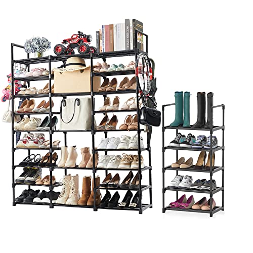 Mavivegue 9 Tiers Shoe Rack and Mavivegue5 Tier Shoes Rack for Closet Entryway