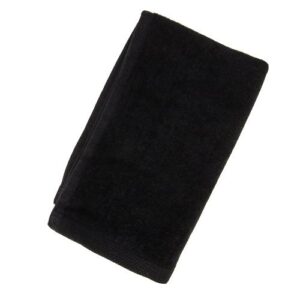 georgiabags great value towels, black color hemmed fingertip velour towel 11in x 18in, 100% cotton (12, black)