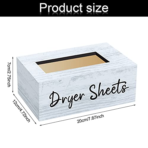 Dryer Sheet Dispenser for Laundry Room Decor Dryer Sheet Holder Dryer Sheet Container Laundry Detergent Dispenser for Elevating Your Home, 7.87 x 4.72 x 2.75 Inches (Grey Blue)