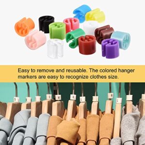 MECCANIXITY Clothes Hanger Marker Blank Fit 3.5mm Rod for Garment Color Coding Blue Count 300