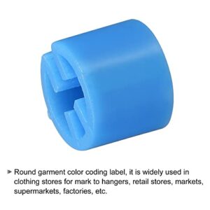 MECCANIXITY Clothes Hanger Marker Blank Fit 3.5mm Rod for Garment Color Coding Blue Count 300