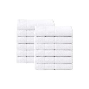 Tommy Bahama- Washcloths, Absorbent & Fade Resistant Cotton Towel Set, Fashionable Bathroom Decor (Island Retreat White, 12 Piece)