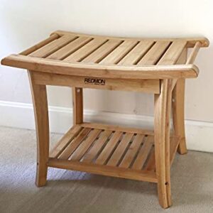 Bamboo Shower Bench w/Side Handles