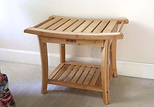 Bamboo Shower Bench w/Side Handles