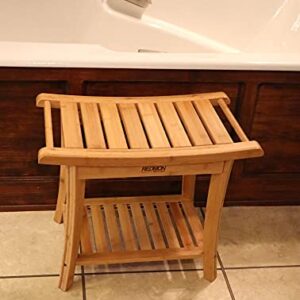 Bamboo Shower Bench w/Side Handles